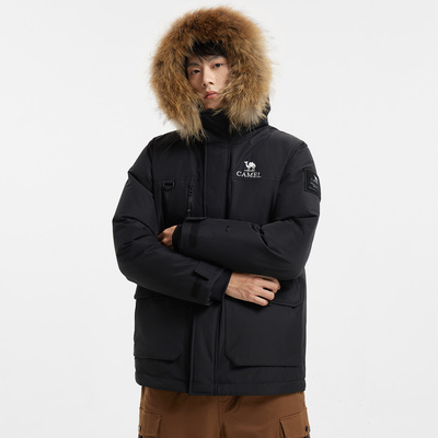 鹅绒骆驼羽神Ultra 男装加厚工装三防派克鸭绒羽绒服短款冬季外套