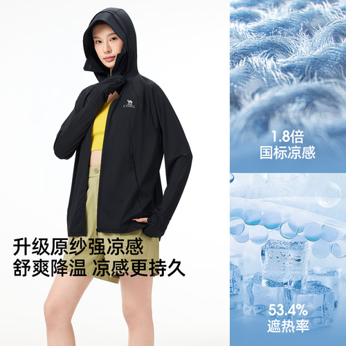 骆驼女装防晒服2025夏季新款防紫外线外套时尚宽松凉感透气防晒衣 - 图2