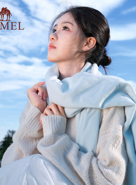 骆驼围巾女秋冬加厚保暖披肩围脖