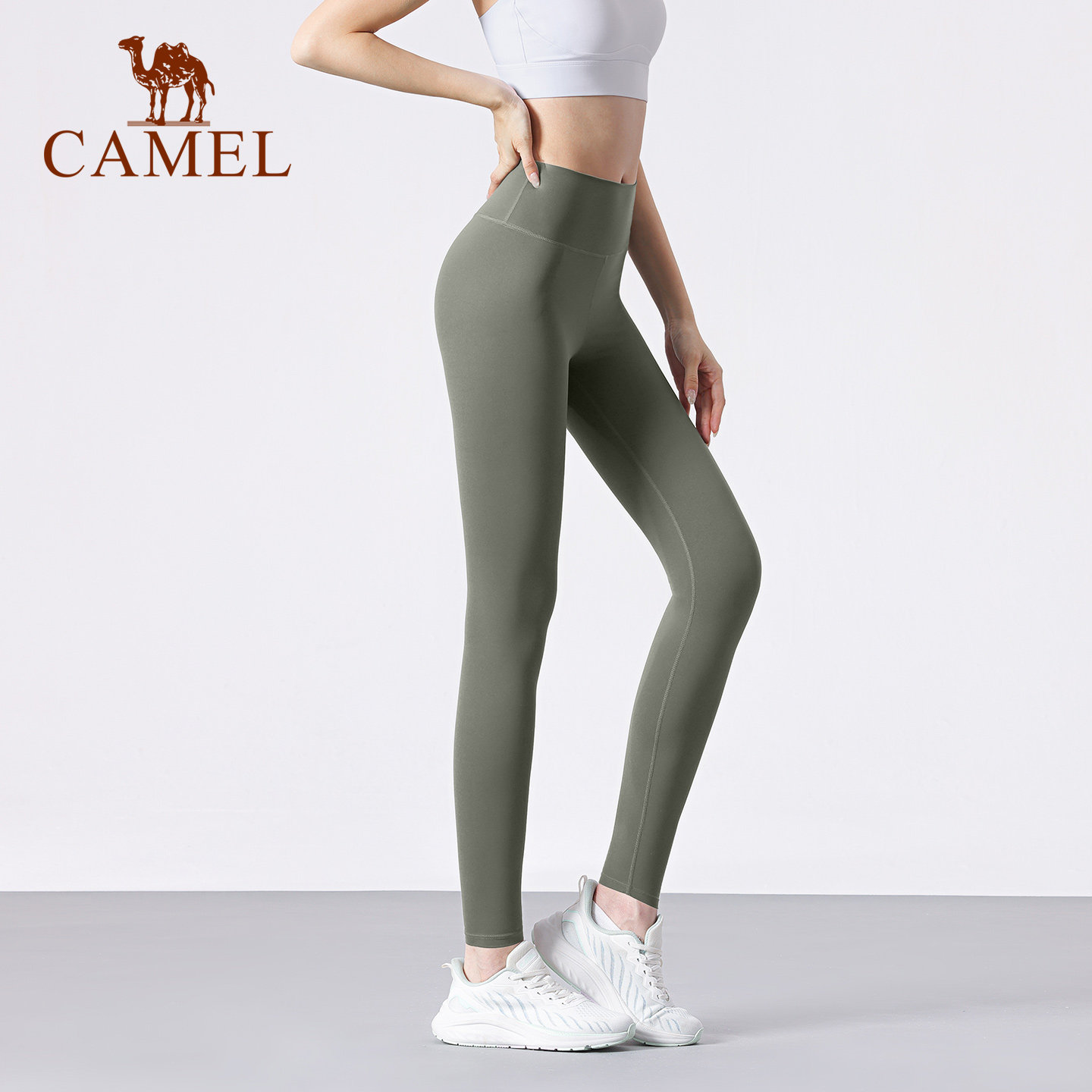 骆驼瑜伽裤女春季高腰裸感无痕运动裤透气收腹紧身长裤提臀健身裤,淘宝优惠券,粉丝福利购,淘宝优惠卷