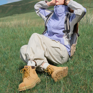 骆驼女马丁靴英伦风厚底短靴