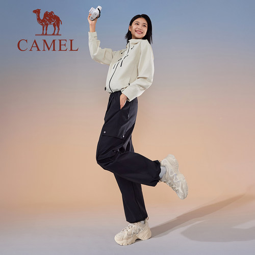 骆驼星野运动鞋女款2025秋冬新款透气女鞋厚底增高老爹鞋休闲鞋子 - 图1