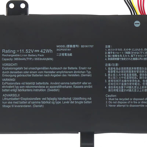 适ASU华硕 S4200U/UQ S4000V S4100V S410U/ua S410UN UA/UF R421U/UN X411U /UQ 笔记本电池 V480Q B31N1707 - 图0