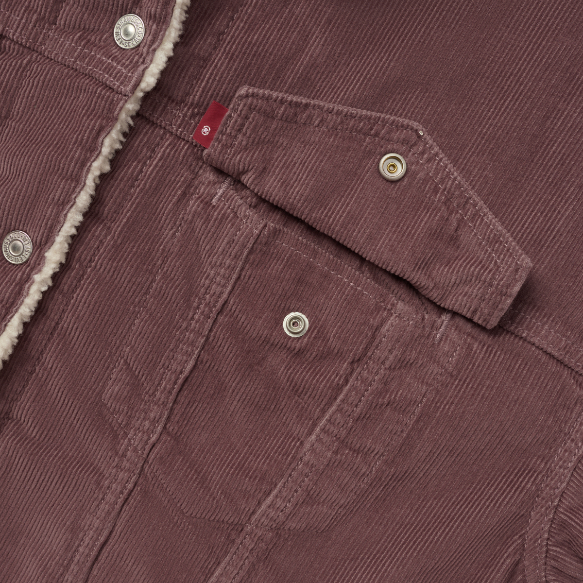 Levi's李维斯女士美式复古巴恩风宽松灯芯绒仿羊羔绒休闲厚外套 - 图2