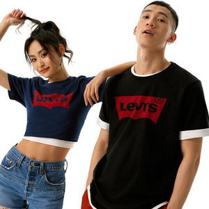 Levi's李维斯 2024春季情侣美式宽松印花时尚简约舒适潮流短袖T恤