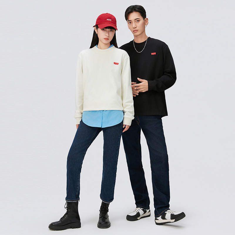 Levi's李维斯春季新款男士卫衣圆领时尚休闲舒适LOGO卫衣-图3