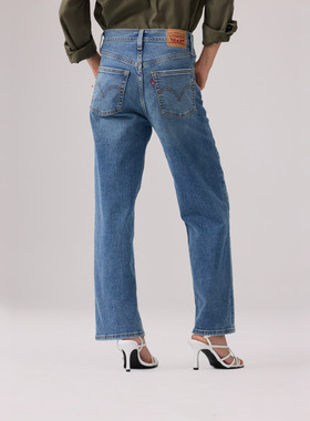Levi's李维斯女士高腰直筒牛仔裤