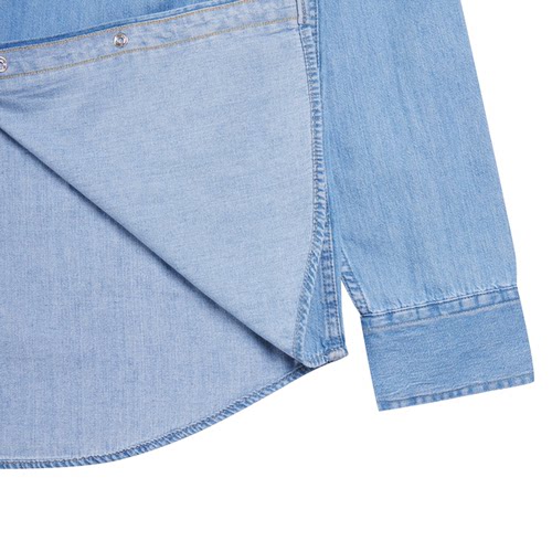 Levi's李维斯男士美式复古宽松潮流休闲百搭长袖蓝色牛仔衬衫外套 - 图3