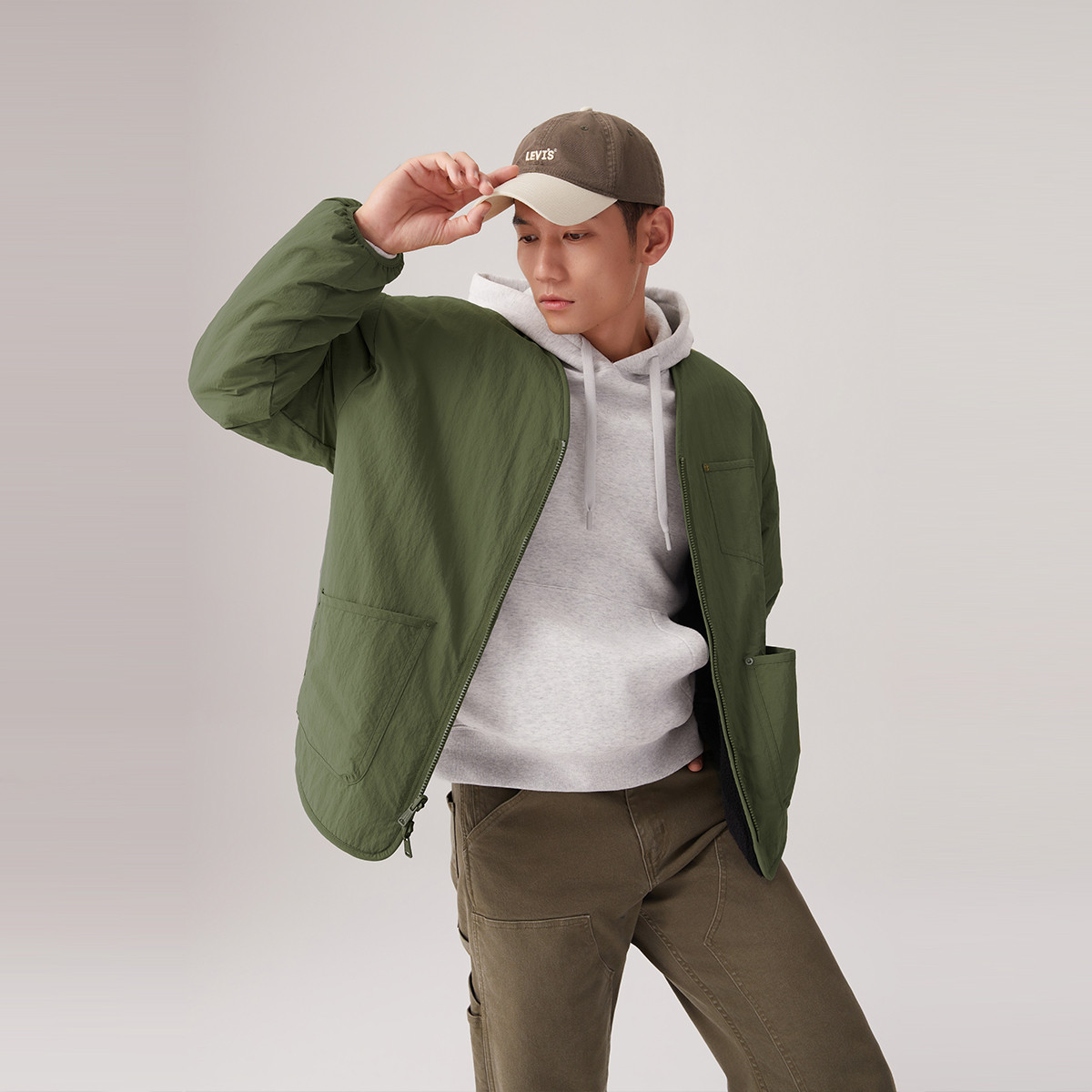 【商场同款】李维斯Levi's男士美式落肩仿羊羔绒夹克厚外套002PX,淘宝优惠券,粉丝福利购,淘宝优惠卷