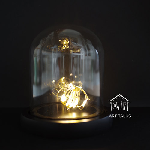 放手鞠球用 | 有灯玻璃房 永生花手办透明有灯玻璃房 - 图1