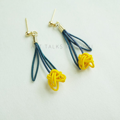 「郁金香」日本进口水引耳饰DIY手工材料包 含教程 包邮 - 图3