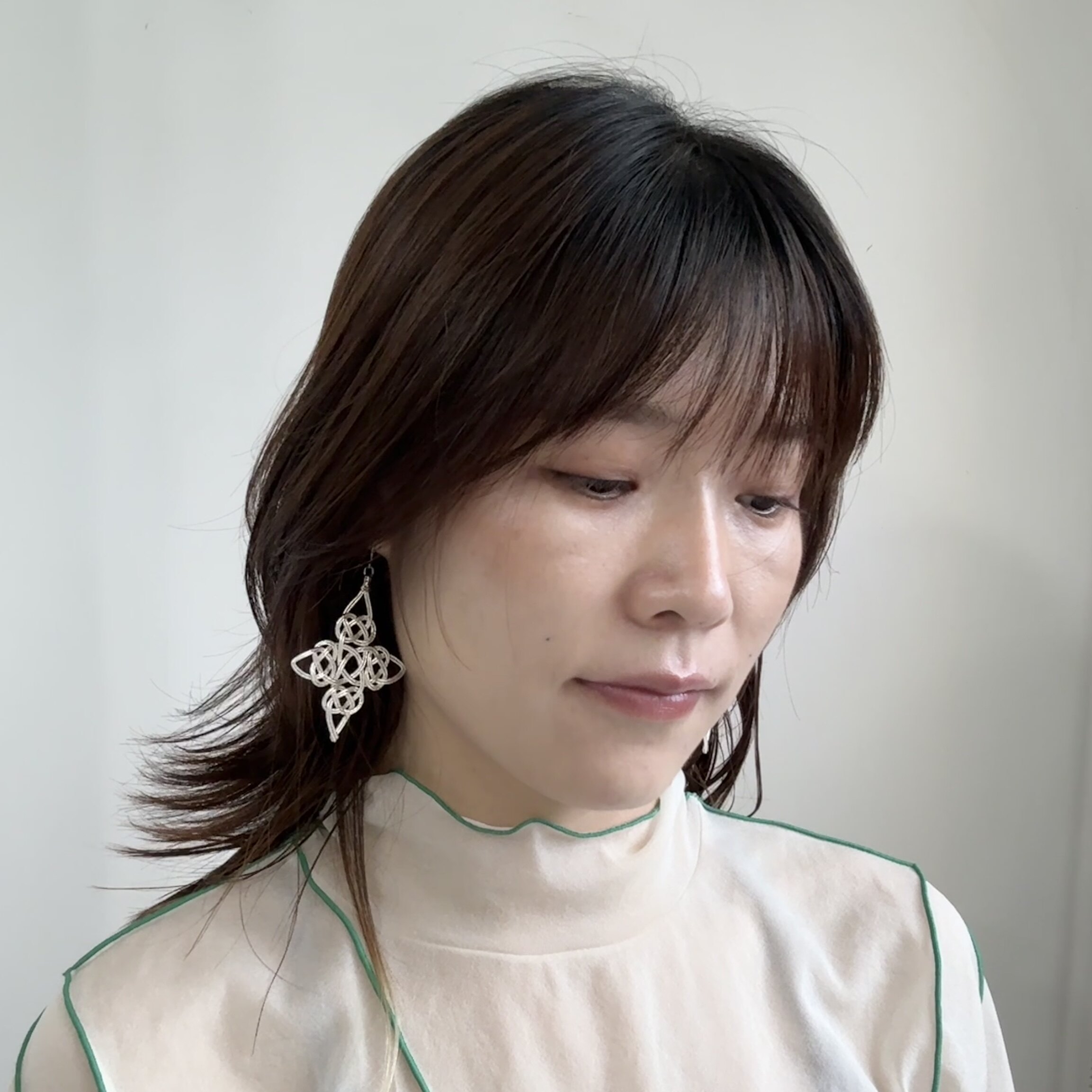 「银星」日本水引细工手工制作 原创设计 耳饰 - 图2