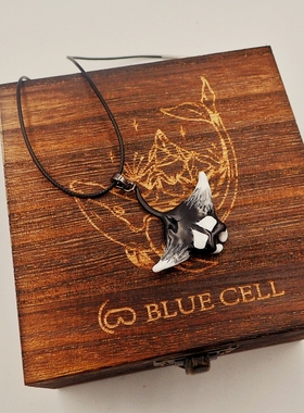 原创设计风手绘戒指魔鬼鱼吊坠