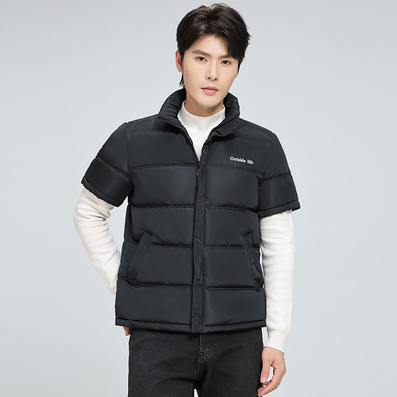 羽绒棉服男士半袖马甲胖子冬季保暖带袖棉袄宽松大码短袖背心坎肩,淘宝优惠券,粉丝福利购,淘宝优惠卷