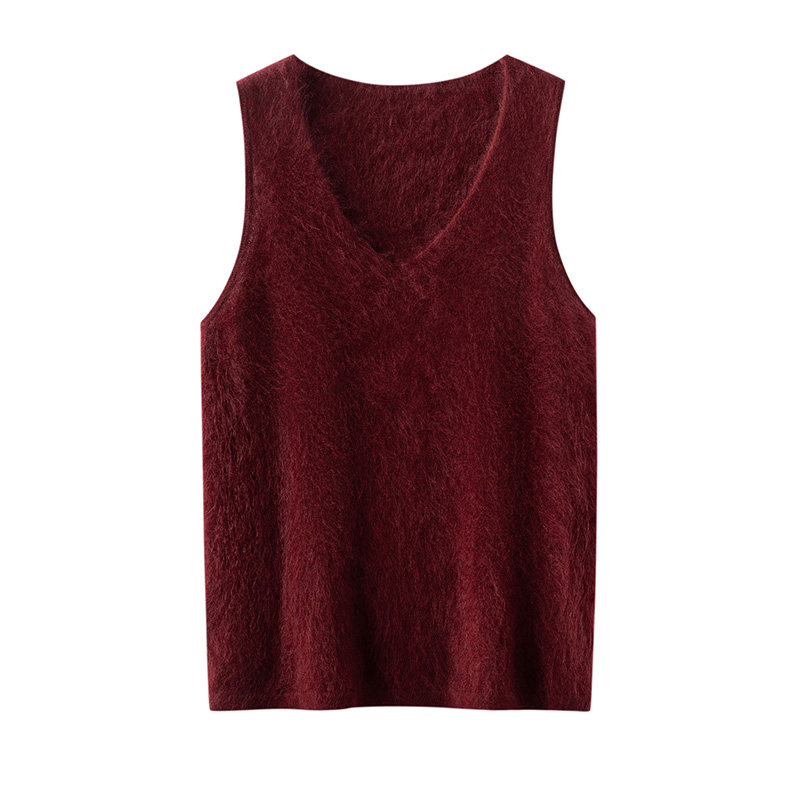 山羊绒衫女V领无袖吊带针织背心保暖羊绒马甲纯色上衣内搭,淘宝优惠券,粉丝福利购,淘宝优惠卷