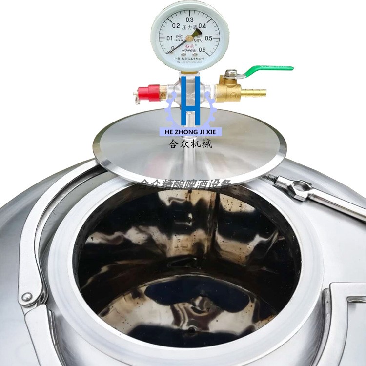 不锈钢锥形保压密封发酵罐120升酿酒设备葡萄酒牛奶酵素液体储存 - 图1