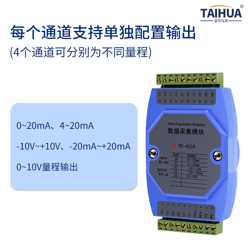 模拟量模块AO扩展485串口转4-20mA0-10V多路输出电流压工业级隔离 - 图0