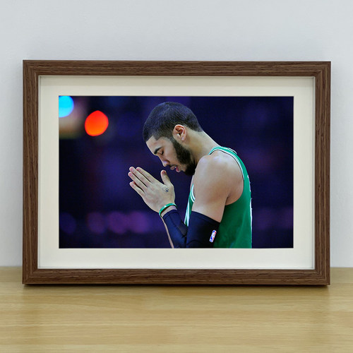 凯尔特人tatum杰森塔图姆相框挂画NBA球星海报照片装饰画生日礼物 - 图2