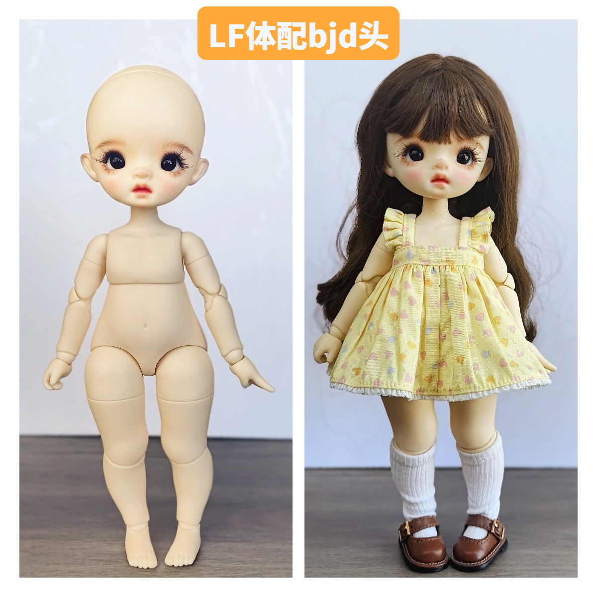 LF胖小6mjd素体ob白适配Blythe小布/bjd6分/4分/3分大头等-图2