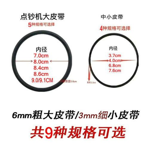 橡胶大皮带9.1/7.0/3.7CM传动带/齿轮皮带/点钞机皮带/验钞机配件-图3