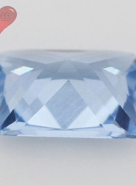 108#尖晶蓝长方形直角车花裸石 合成彩色宝石戒面镶嵌戒指项链DIY