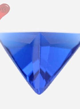 直三角113#尖晶蓝裸石高仿钻 三角形合成蓝宝石戒面镶嵌耳饰美甲