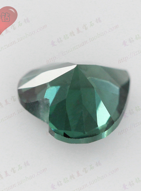 桃心形152#墨绿心形尖晶裸石 尖底152#绿尖晶桃心戒面裸石散珠