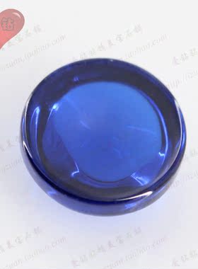 平底光面素面113#尖晶蓝宝石戒面裸石圆形弧面蓝尖晶 首饰镶嵌DIY