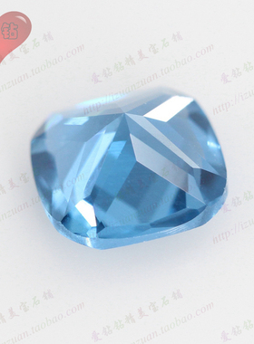 120#海蓝蓝尖晶石枕形裸石 尖晶幸运石进口宝石肥正方更闪更炫