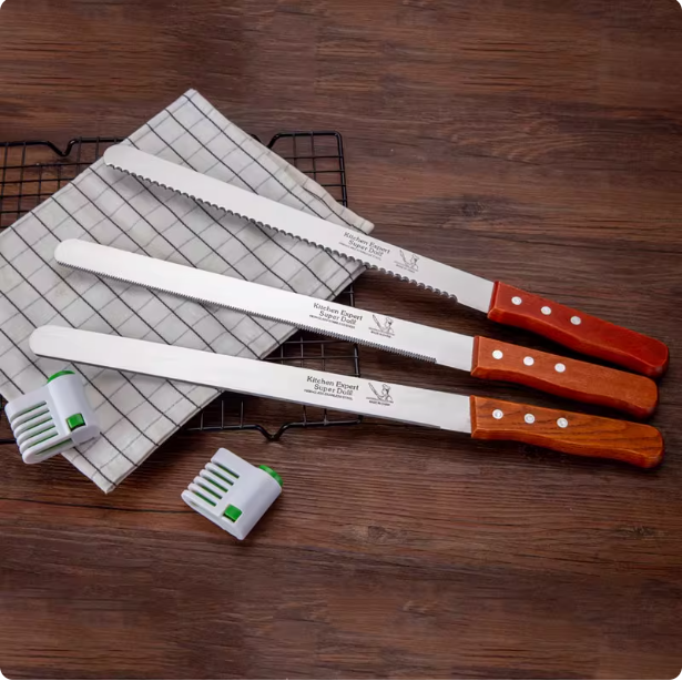 红木柄不锈钢面包刀十寸烘焙蛋糕刀切吐司工具面包锯齿刀细齿,淘宝优惠券,粉丝福利购,淘宝优惠卷