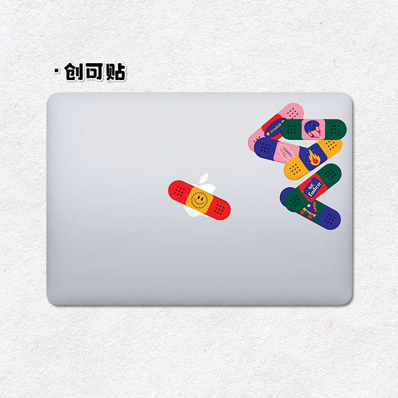 苹果笔记本电脑贴纸不留胶macbook局部贴MacBook+Pro/Air标志贴