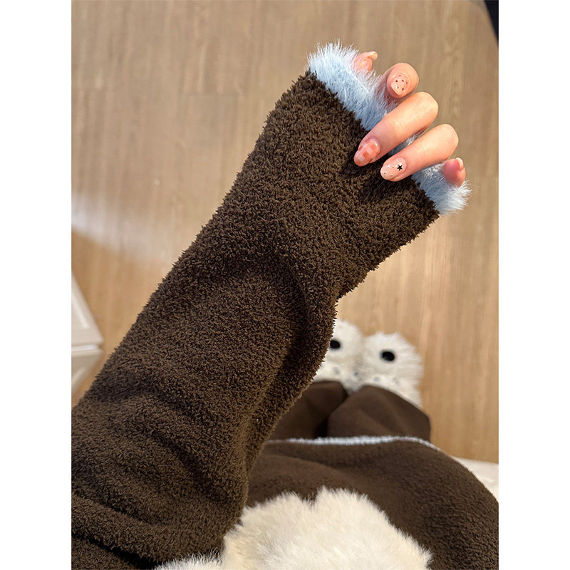 软萌可爱小狗半边绒长袖睡衣女秋冬季新款家居服大码加厚套装外穿,淘宝优惠券,粉丝福利购,淘宝优惠卷