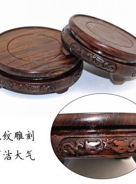圆形茶壶花瓶香炉佛像木质工艺品