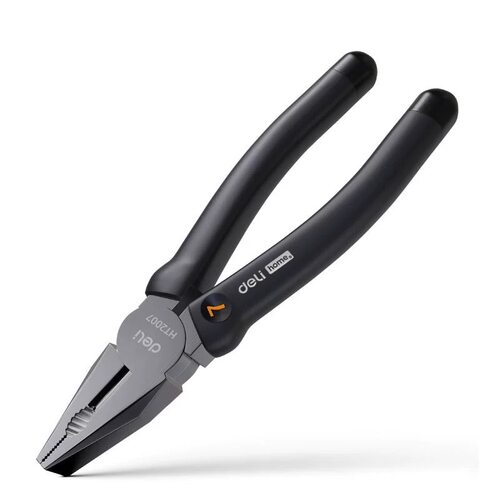 得力工具 7寸家用钢丝钳省力电工老虎钳 HT2007C 6寸尖嘴钳HT2106 - 图3