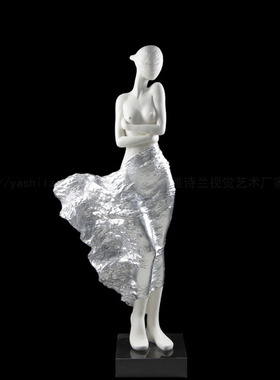 艺术风时尚女生美女陈设雕塑摆件