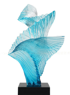 高端透明树脂工艺摆件装饰品现代