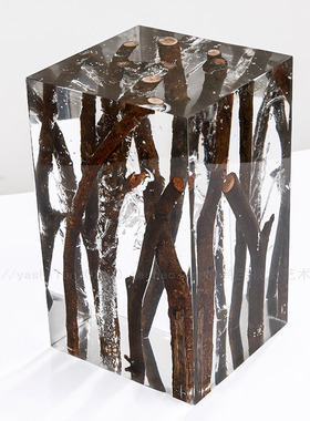 水晶艺术品树脂透明凳子落地摆件