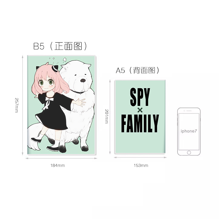 间谍过家家SPY*FAMILY周边学生笔记本阿尼亚约尔动漫日记本记事簿 - 图3