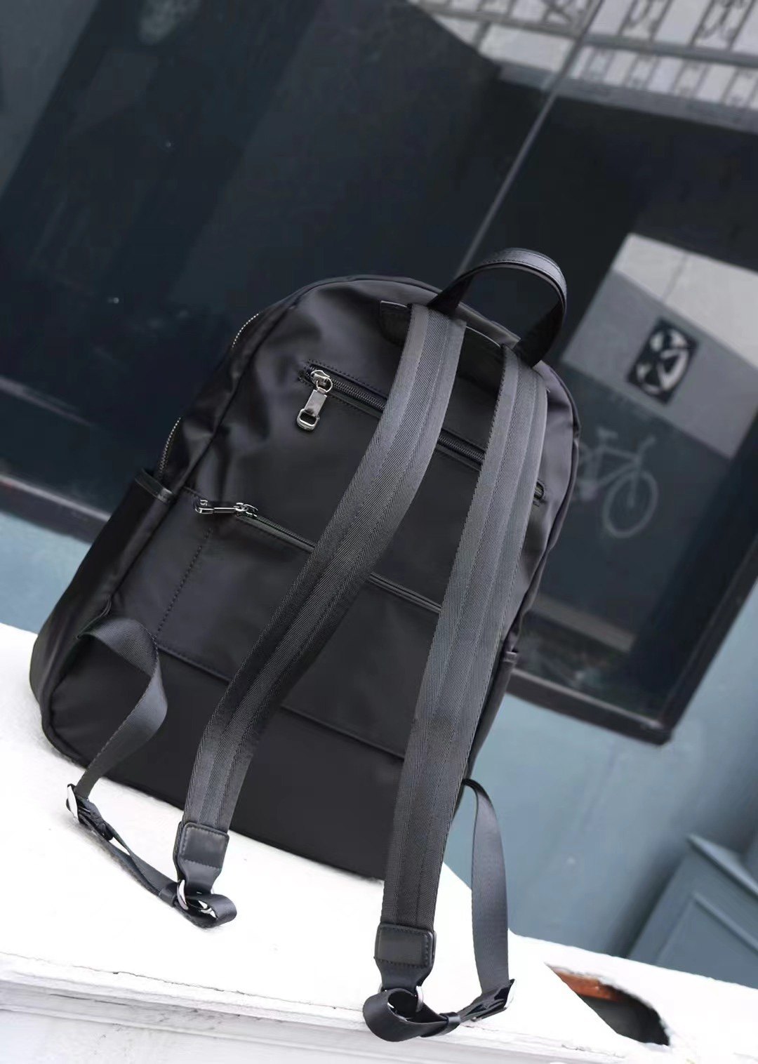 2026新款双肩包男女韩版简约防水尼龙牛津布配真皮旅行背包大容量,淘宝优惠券,粉丝福利购,淘宝优惠卷