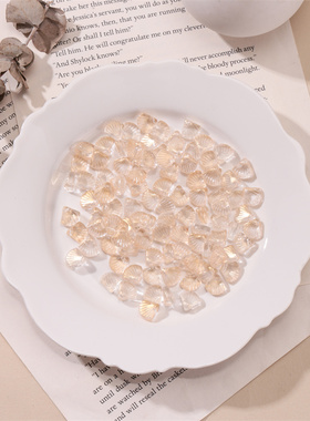 琉璃贝壳横孔洒金手链项链串珠耳环材料手作手工diy饰品配件