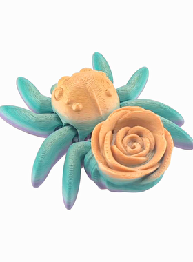 3D打印玫瑰小蜘蛛手办创意挂件模型摆件儿童玩具