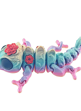 3d打印玫瑰蜥蜴钥匙扣书包挂件儿童玩具