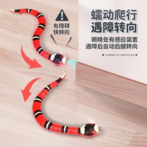 电动感应逗猫玩具猫咪用品自嗨猫猫玩具解闷耐摔玩具蛇电动可充电 - 图2