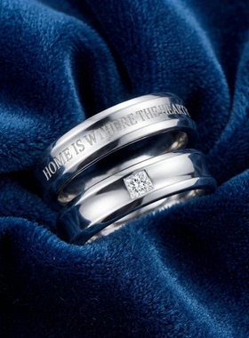 GT925银培育钻情侣对戒求婚