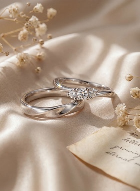 GT925银培育钻石情侣对戒