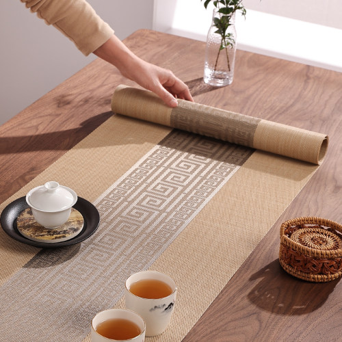 加宽茶席湿泡干泡防水茶垫茶盘垫茶几桌布中国风茶旗布高档桌旗 - 图2