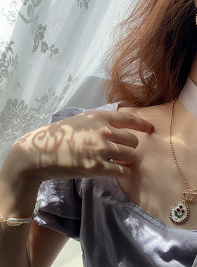 复古红浆果甜美少女春夏新款项链