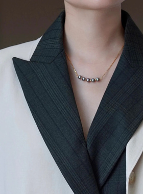 珍珠项链锁骨链法式复古气质