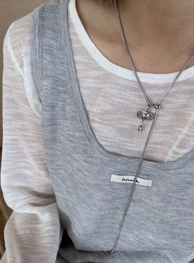 精工锆石飞碟星球抽拉项链