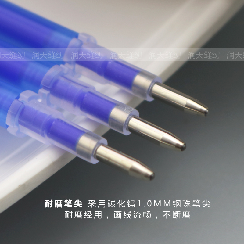 进口粗杆高温消失笔服装专用皮革布料遇热消褪画线热消退色笔芯-图3